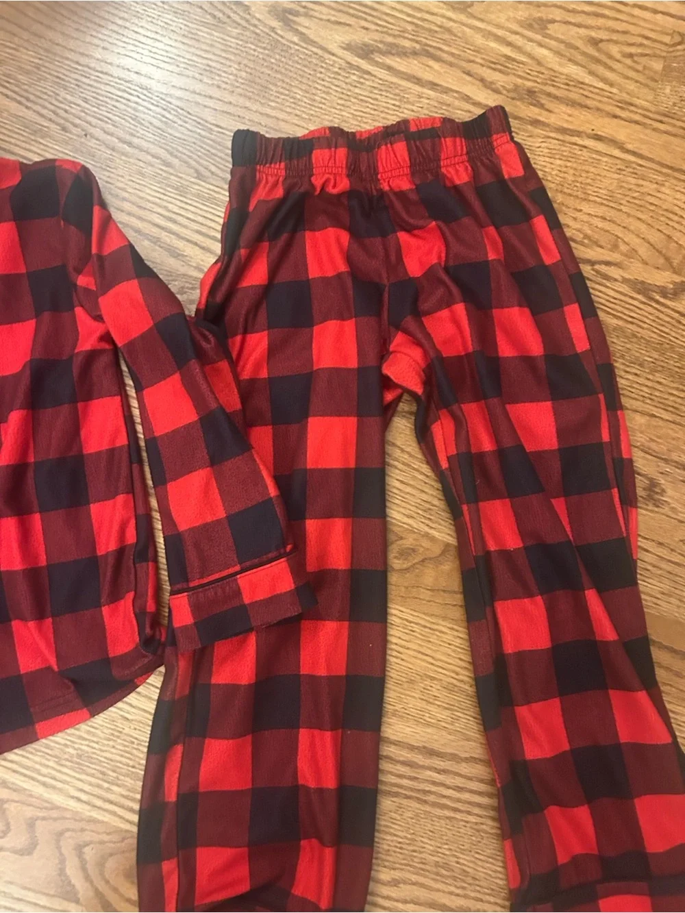 Boys Cat & Jack Red and Black Plaid Two-Piece Pajama Set